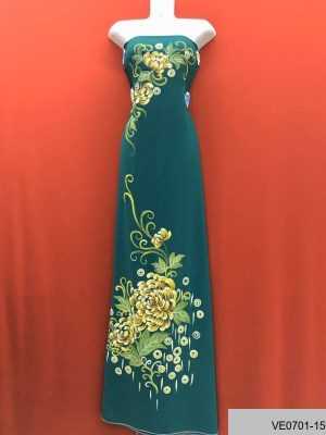 Vải Áo Dài Thái Tuấn Vẽ Hoa Cúc AD VE0701_14 21